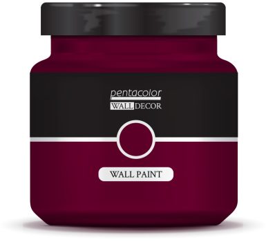 Pentart WallDecor Falfesték, Selyemfényű - 1000 ml Vibráló vörös