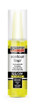 Pentart Kontúrozó festék 20 ml -  Sötétben világító - Lime