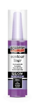 Pentart Kontúrozó festék 20 ml -  Sötétben világító - Lila