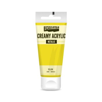 Pentart Krémes akrilfesték metál 60 ml Yellow