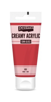 Pentart Krémes akrilfesték selyemfényű 200 ml piros