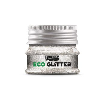 Pentart Eco Glitter ezüst, finom min. 15 g