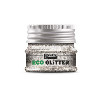 Pentart Eco Glitter ezüst, durva min. 15 g