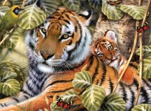Kreatív hobby - Tigrisek a fák között