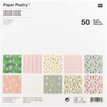   Origami papír 15x15 cm - 50 lapos készlet - Húsvéti motívumok, 10 féle design