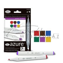   Filctoll készlet, AZURE Premium Marker, 6+1 db-os - Élénk színek