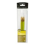   Ecsetkészlet - White taklon, lapos, ferde és kerek ecsetek - 4 darabos ecsetkészlet