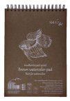   Vázlattömb - SMLT Brown watercolor authenticpad, spirálos - barna, 280gr, 20 lapos A5