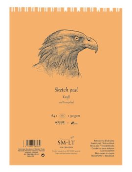 Vázlattömb - SMLT Sketch Pad - Kraft 90gr, 60 lapos A5