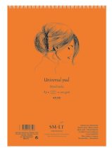 Vázlat- és festőtömb - SMLT Drawing spirálos, mikroperforált - Mixed Media, 200gr, 40 lapos A4