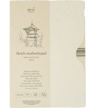 Vázlattömb - SMLT Authenticpad Natur, Kraft papírból, mappában - 100gr, 100 lapos A4