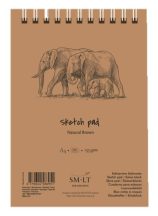   Akciós csomag - SMLT Sketch Pad - Natúr barna, 135 gr, 80 lap A4 + Ajándék 5ES-20 Vázlattömb A5 minőségi fehér papírral