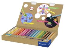 Akvarellceruza készlet három az egyben, vastag, hatszögletű ceruzákkal - STAEDTLER Jumbo - 18 színű 