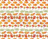 Kartonpapír - Őszi mozaik, mókus, makk, tölgyfalevél mintás karton, 29,5x20 cm, 1 lap