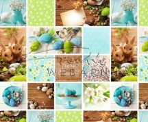   Kartonpapír- Húsvéti díszek, virágok, hímestojás fotómontázs Karton, 29,5x20 cm, 1 lap