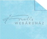   Kartonpapír - Babaváró, kék alapon, apró fehér pöttyös mintás karton, 1 lap