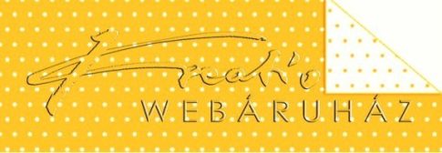 Happy Papír kétoldalas - Pöttyös, sárga karton, 29,5x20cm, 1 lap