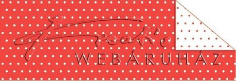 Happy Papír kétoldalas - Pöttyös, piros karton, 29,5x20cm, 1 lap