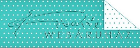 Happy Papír kétoldalas - Pöttyös, Türkizkék karton, 29,5x20cm, 1 lap