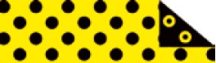   Kartonpapír - Sárga-fekete pöttyös és koncentrikus körös Hypnotikus karton, 29,5x20cm, 1 lap
