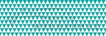 Kartonpapír - Türkizkék-fehér, geometrikus háromszögek mintás karton 29,5x20cm, 1 lap