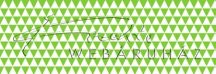   Kartonpapír - Zöld-fehér, geometrikus háromszögek mintás karton 29,5x20cm, 1 lap