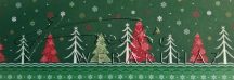 Kartonpapír - Karácsonyi varázslat Csomagolópapír mintás Karton, fenyőfa és hópelyhek