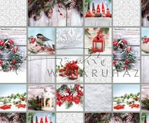 Kartonpapír - Skanzen Karácsony, Fenyőcinke és piros-fehér kézműves Karácsonyi díszek