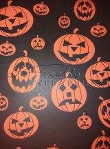   Kartonpapír - Halloween, Töklámpások fekete alapon mintás Karton, 300 g, 1 lap