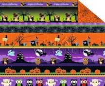   Kartonpapír - Halloween, rémisztő bagoly figurák mintás Karton, 300 g, 1 lap