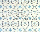   Kartonpapír - Karácsony, kék, Csengettyűs tapéta mintás Karton, 29,5x20cm, 1 lap
