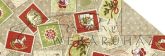 Kartonpapír - Karácsony Vintage karácsony motívumos régi bélyegek mintás Karton, 300g