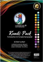 URSUS Kombi-Pack Fotokarton,  fotókarton-tömb, A4
