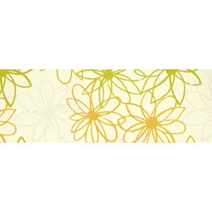Dekorpapír - India style Hena 02 motívum, kézzel készített  papír, zöld-sárga