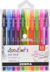   Zebra Doodler'z Zselés toll Készlet - 0,5mm Neon & Fashion Set - 10 db