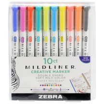   Zebra Mildliner Szövegkiemelő Szett - Kétvégű - 10 db-os készlet