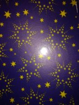 Transzparens papír - Kék csillag mintás