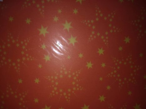 Transzparens papír - Narancssárga színű csillag mintás
