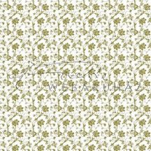   Design Papír - Óarany virágos - fehér színű, gyöngyház fényű papír 120gr