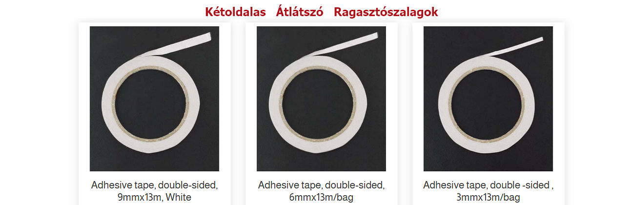 Kétoldalas Átlátszó Ragasztószalagok Kétoldalas Átlátszó Ragasztószalagok